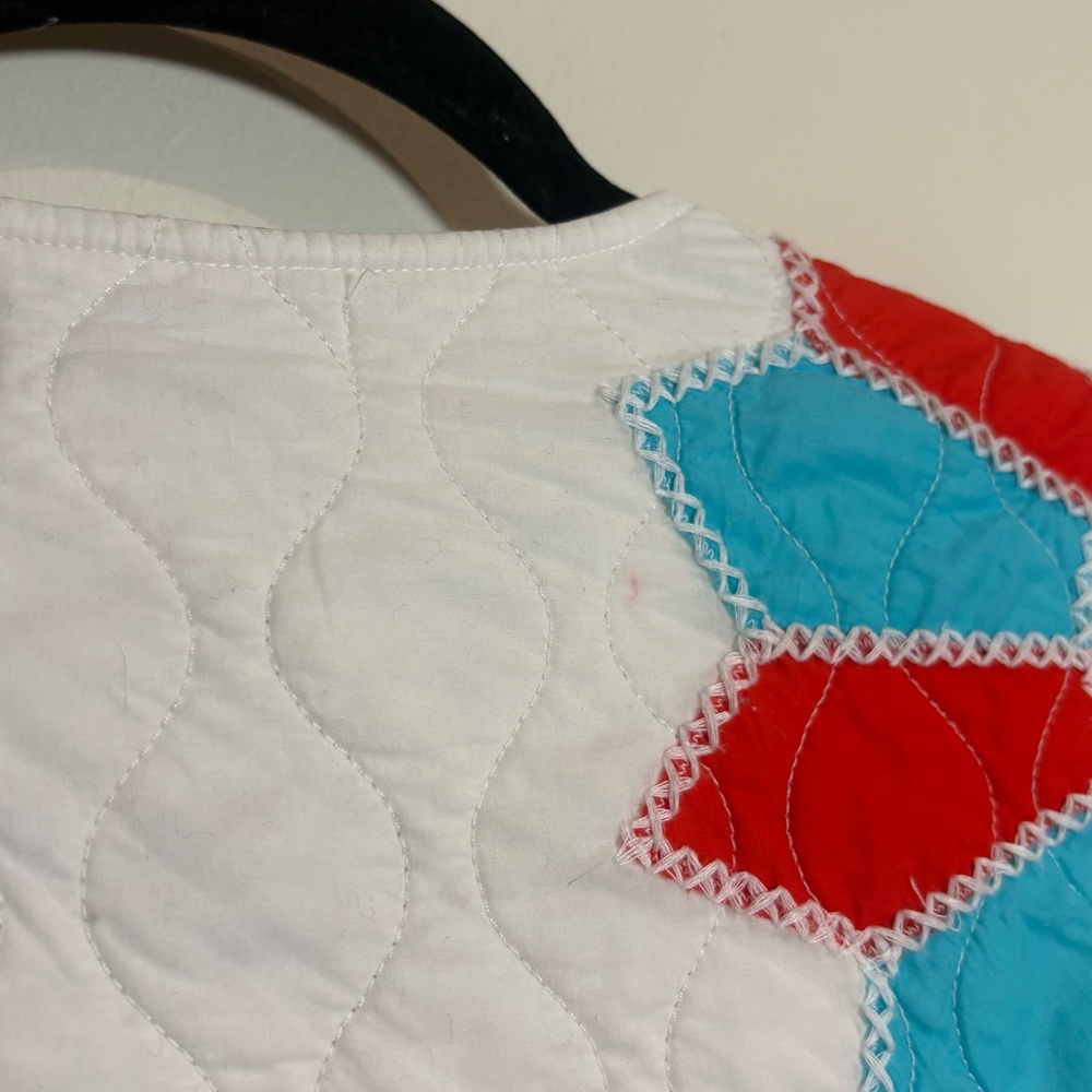 RHODE Sabrina Organic Cotton Jacket Quilted Daisy Floral Patchwork Large - $495 - Picture 11 of 11